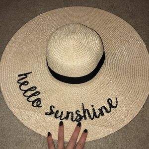 Straw Sunhat with cute saying!